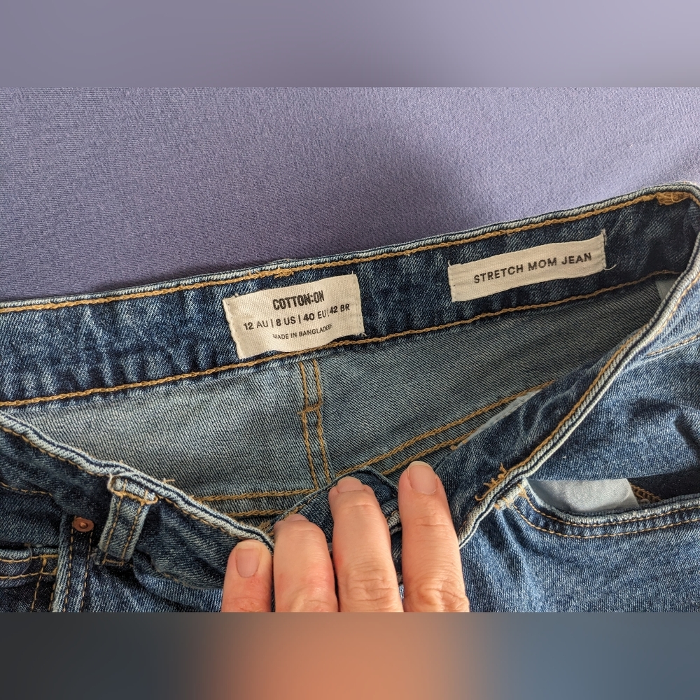 2 Pairs Cotton On Mom Jeans